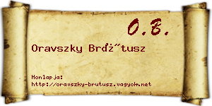 Oravszky Brútusz névjegykártya